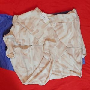 Old Navy Microfleece Mock-Neck Zip-Front pink camo Jacket 3X